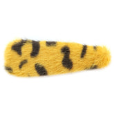 Haarspange faux fur leopard yellow